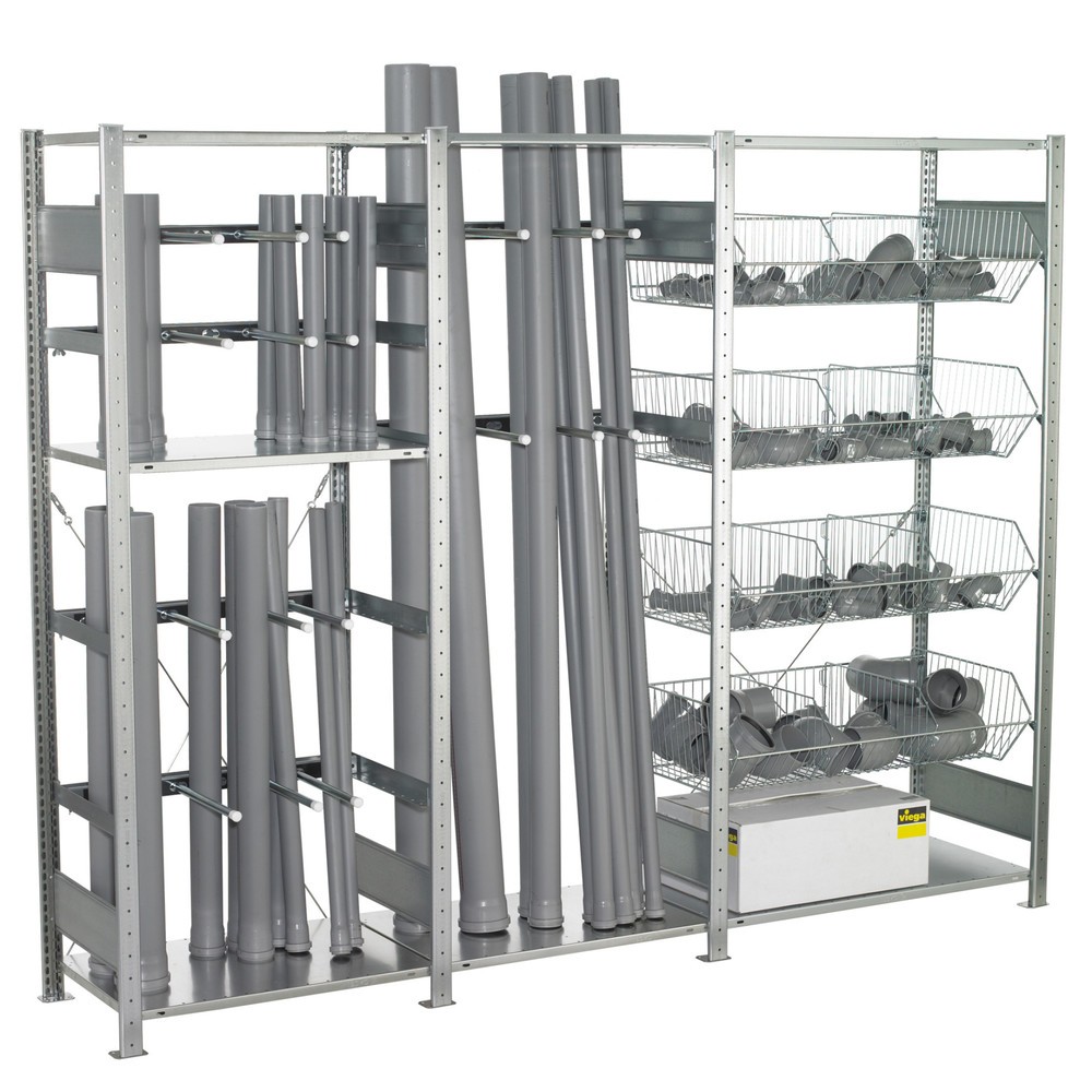 Product afbeelding: Verticale stelling met gaaskorven SCHULTE, hxbxd 2.000 x 2.500 x 500 mm