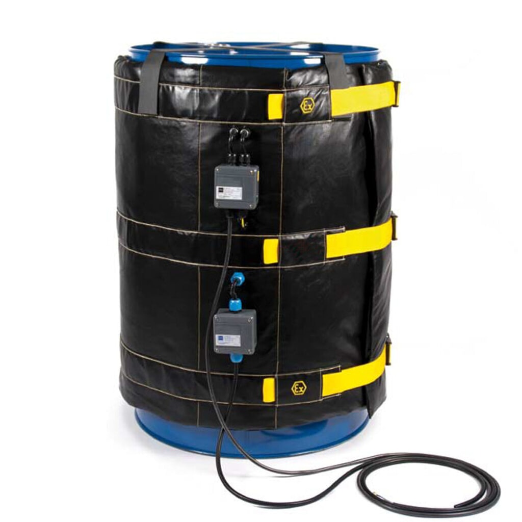 Verwarmingsmantel Kuhlmann ATEX voor vaten, 30 l, 230 V, 350 W, lxbxh 1.200 x 25 x 400 mm Product afbeelding: Verwarmingsmantel Kuhlmann ATEX voor vaten, 30 l, 230 V, 350 W, lxbxh 1.200 x 25 x 400 mm