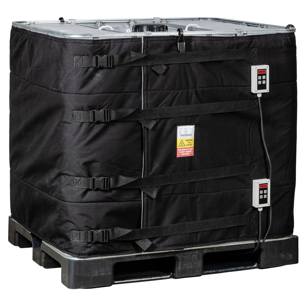 Product afbeelding: Verwarmingsmantel Kuhlmann voor IBC containers met 2 digitale temperatuurregelaars, 1.000 l, 0-90ºC, 230 V, 2x 1.000 W, lxh 4.400 x 1.000 mm