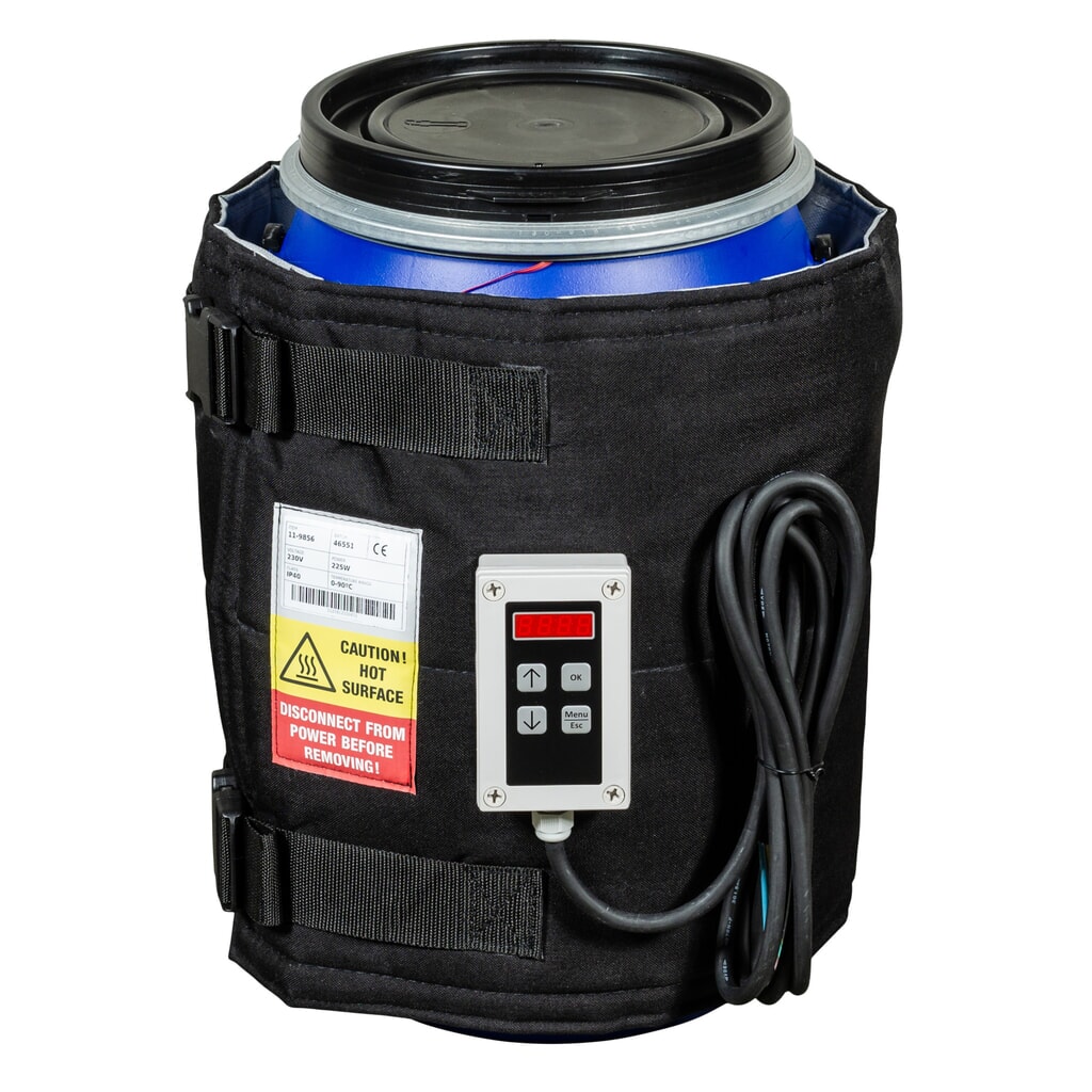 Verwarmingsmantel Kuhlmann voor vaten met digitale temperatuurregelaar, 25-30 l, 0-90ºC, 230 V, 225 W, lxh 1.200 x 400 mm Product afbeelding: Verwarmingsmantel Kuhlmann voor vaten met digitale temperatuurregelaar, 25-30 l, 0-90ºC, 230 V, 225 W, lxh 1.200 x 400 mm