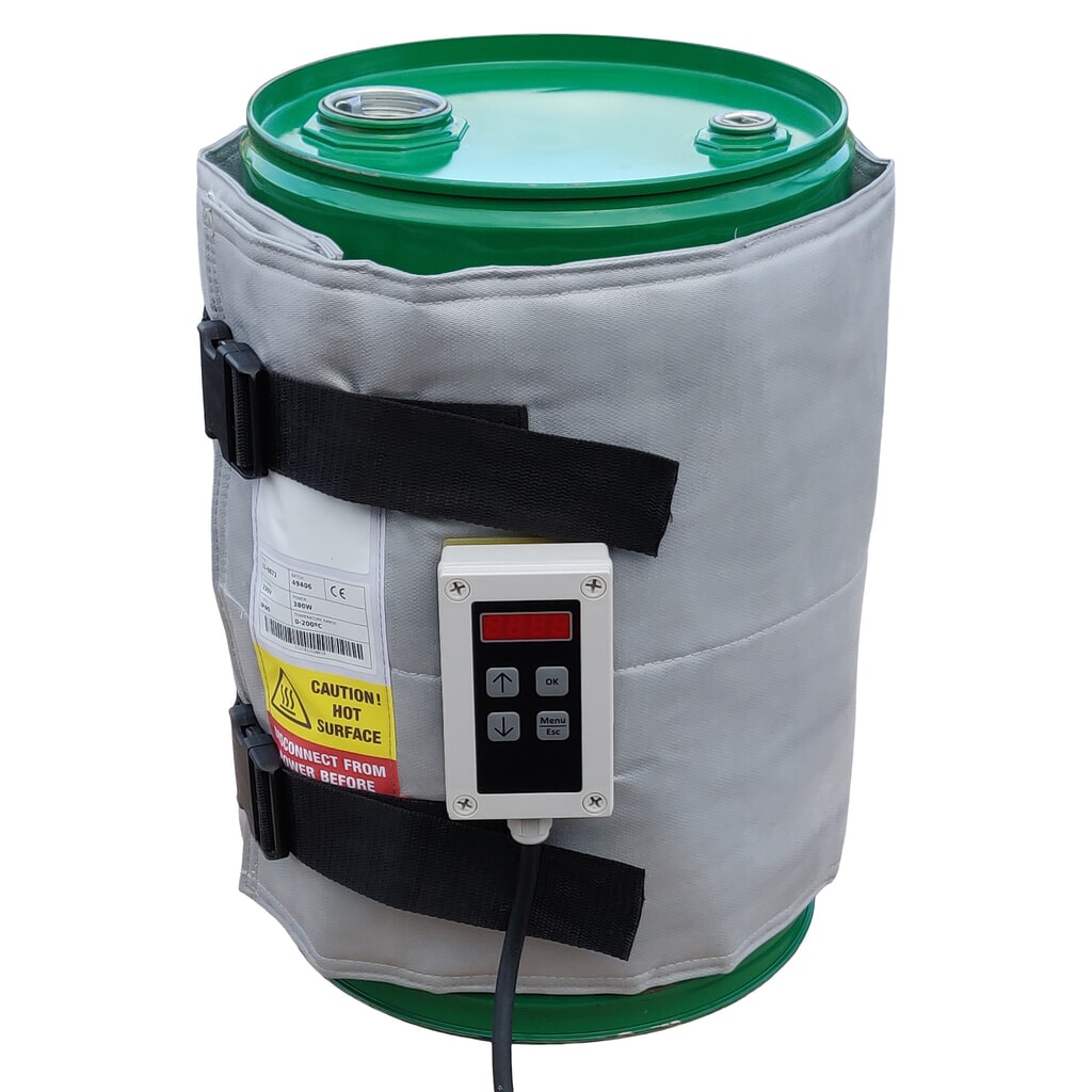 Verwarmingsmantel voor vaten Kuhlmann voor hoge temperaturen, 25-30 l, 0-200ºC, 230 V, 380 W, Llxh 1.200 x 400 mm Product afbeelding: Verwarmingsmantel voor vaten Kuhlmann voor hoge temperaturen, 25-30 l, 0-200ºC, 230 V, 380 W, Llxh 1.200 x 400 mm