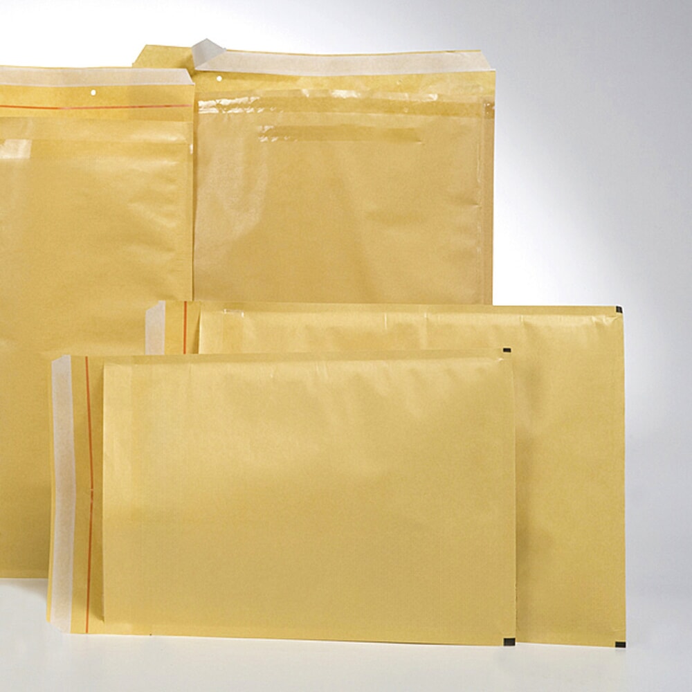 Verzendhoezen met luchtlaag, binnenmaten lxb 295 x 445 mm, goudgeel Product afbeelding: Verzendhoezen met luchtlaag, binnenmaten lxb 295 x 445 mm, goudgeel