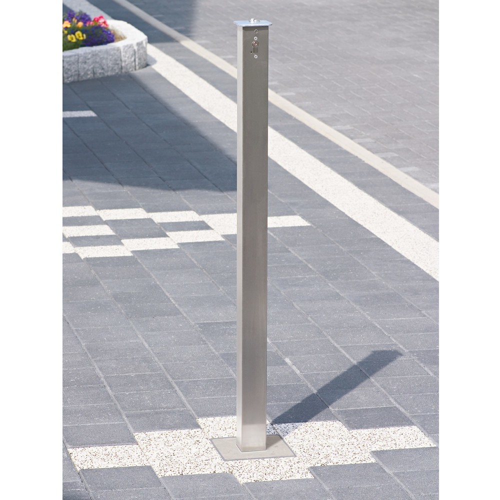 Productafbeelding nr. 1: Afzetpaal van roestvrij staal, verzinkbaar 70 x 70 mm, verzonken afsluitbaar