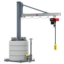 VETTER zwenkkraan incl. LIFTKET elektrische takel, wanduitvoering met spankabel