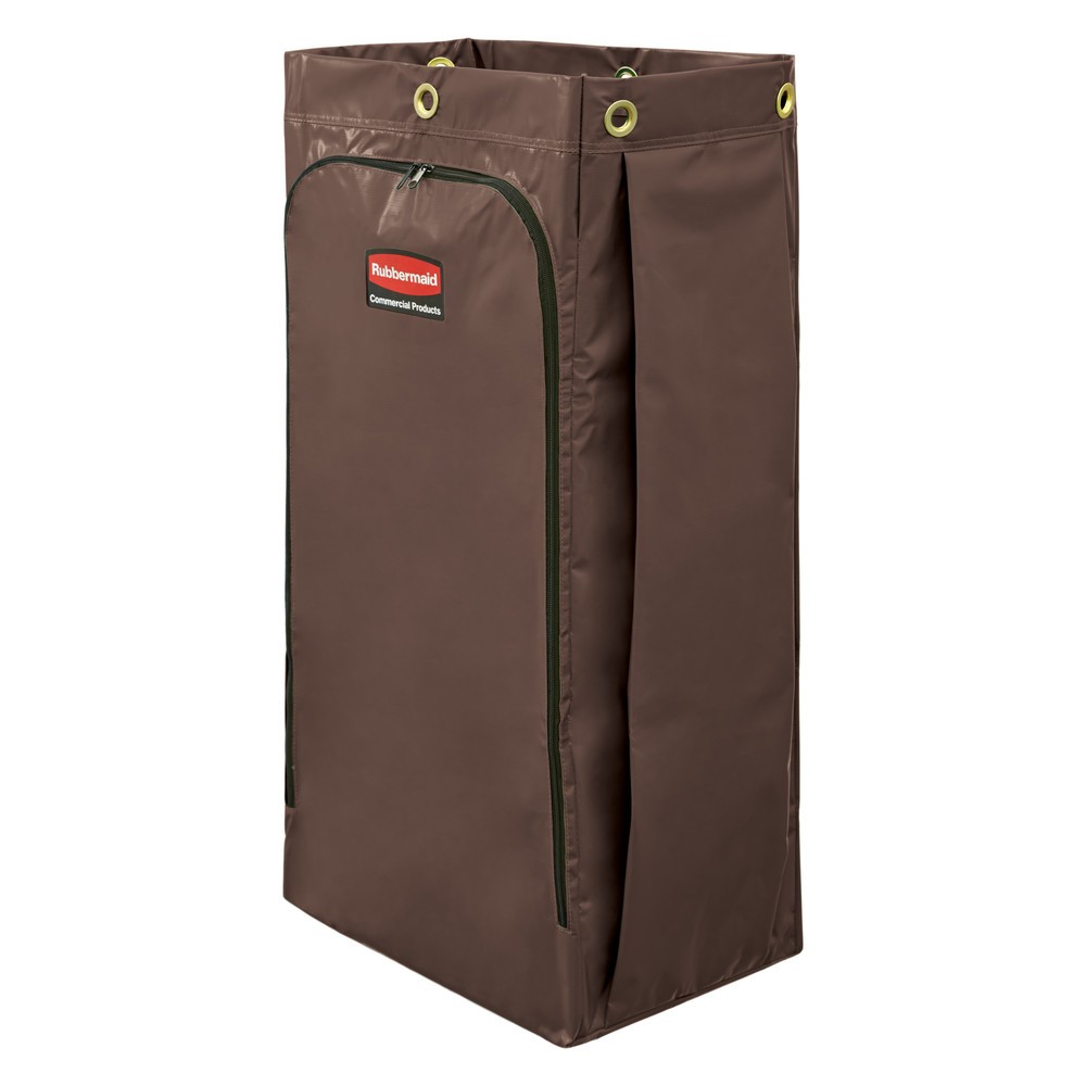 Product afbeelding: Rubbermaid® Service en Hotel Trolley vervangende Vinyl zak met Zijrits - Zwart