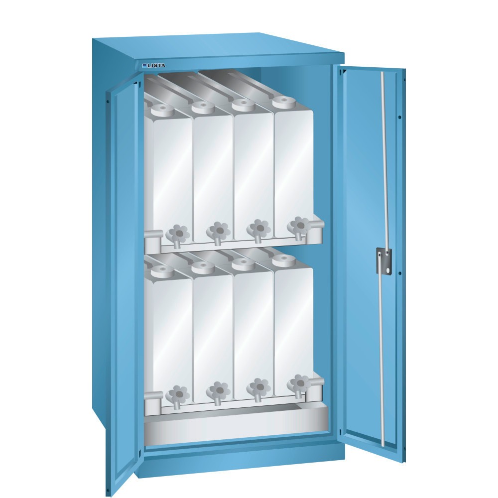 Product afbeelding: Vloeistofkast LISTA, (bxdxh) 717x753x1450 mm, 2 legborden, lichtblauw