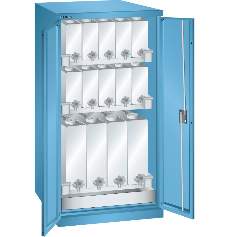 Product afbeelding: Vloeistofkast LISTA, (bxdxh) 717x753x1450 mm, 3 legborden, lichtblauw