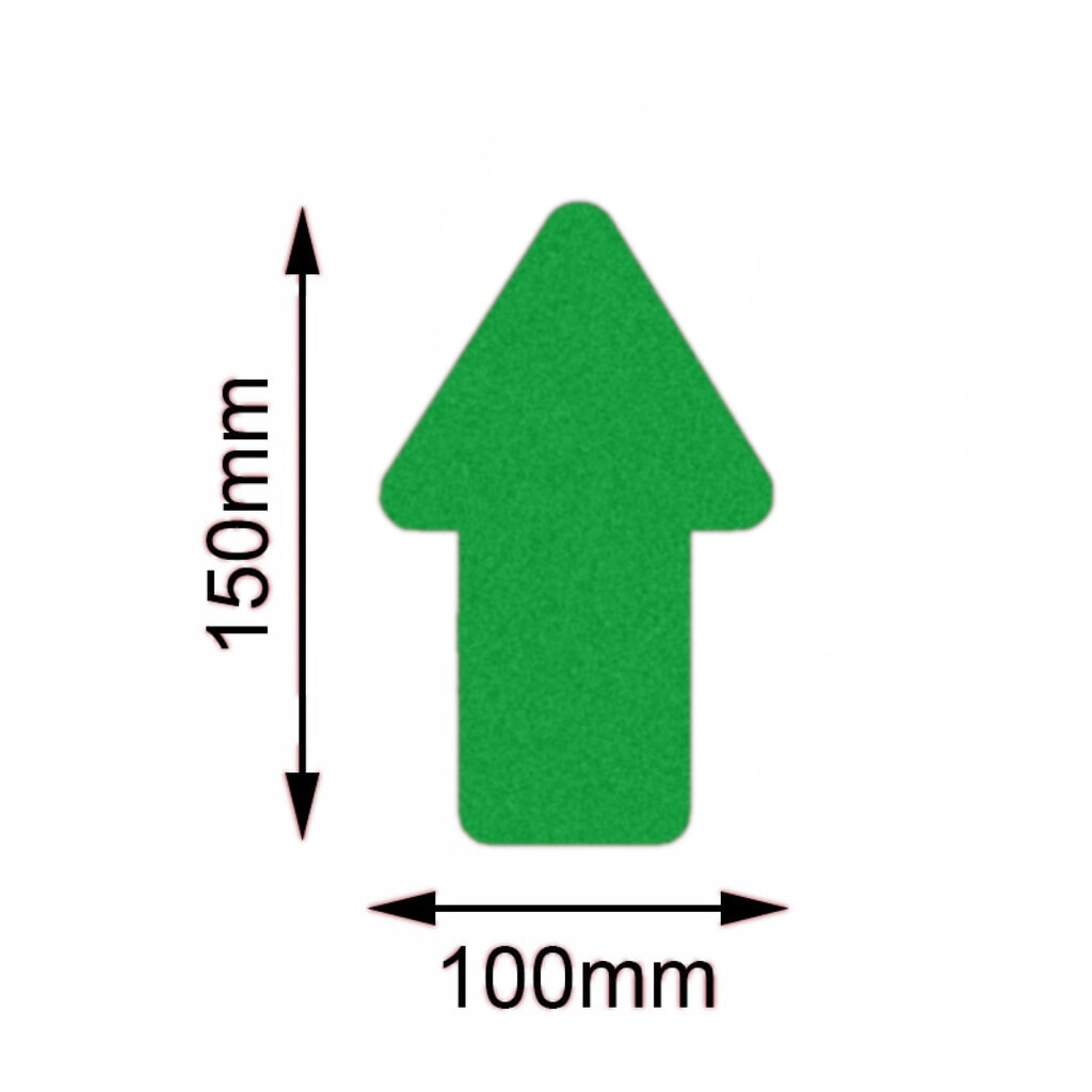 Mehlhose vloermarkeerder Safety pijl, groen, 100 x 150 mm, 10 stuks/VE Product afbeelding: Mehlhose vloermarkeerder Safety pijl, groen, 100 x 150 mm, 10 stuks/VE