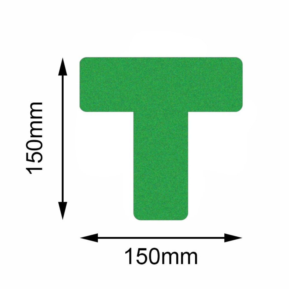 Product afbeelding: Mehlhose vloermarkeerder Safety T-vorm, groen, 150 x 150 mm, 10 stuks/VE