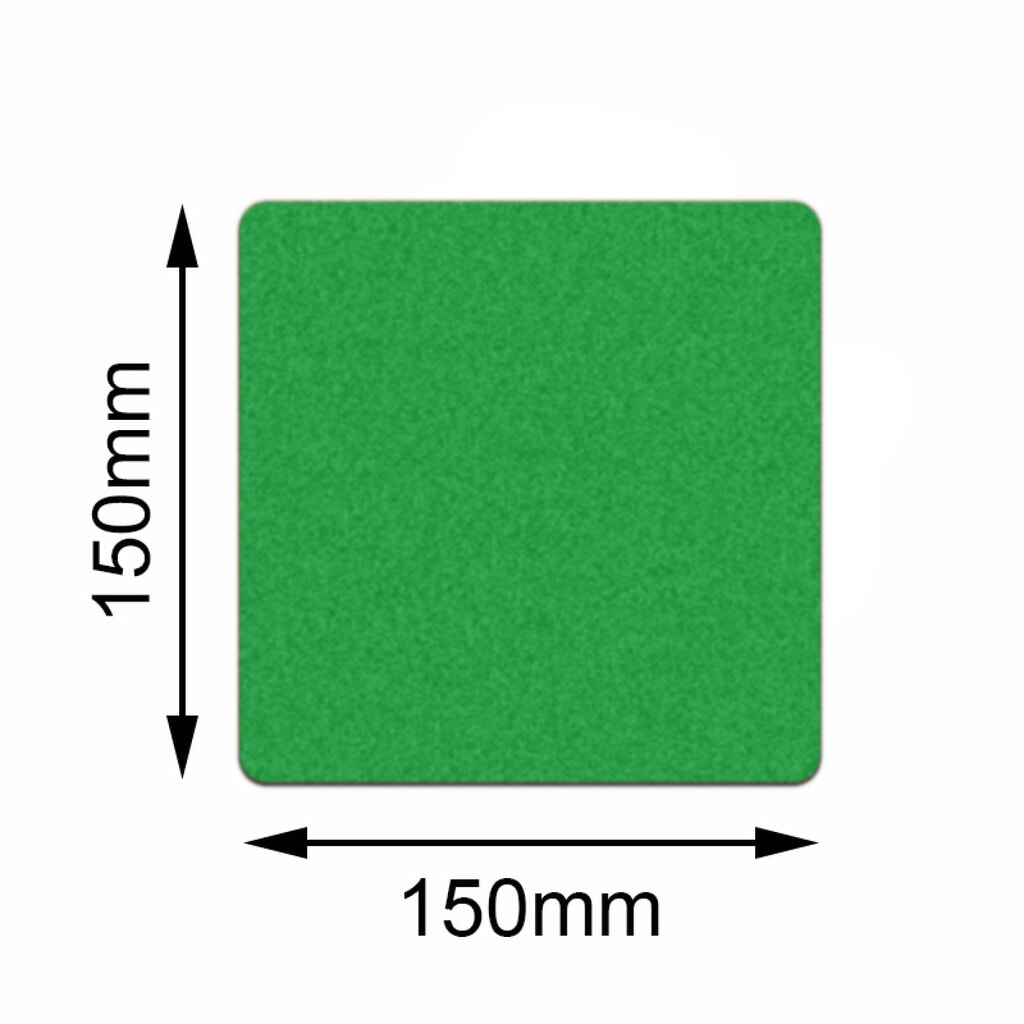 Mehlhose vloermarkeerder Safety vierkant, groen, 150 x 150 mm, 10 stuks/VE Product afbeelding: Mehlhose vloermarkeerder Safety vierkant, groen, 150 x 150 mm, 10 stuks/VE