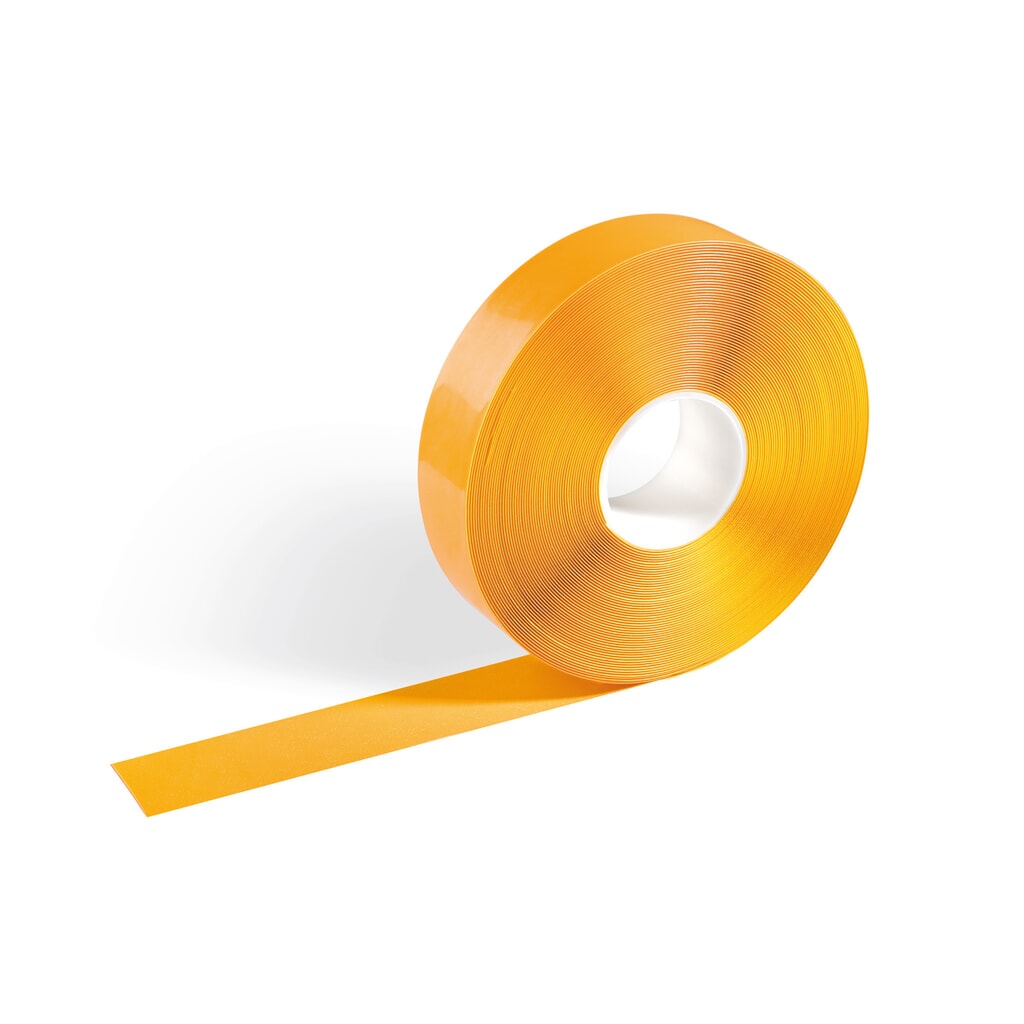 Vloermarkeringstape DURABLE DURALINE® STRONG 50/12, geel Product afbeelding: Vloermarkeringstape DURABLE DURALINE® STRONG 50/12, geel