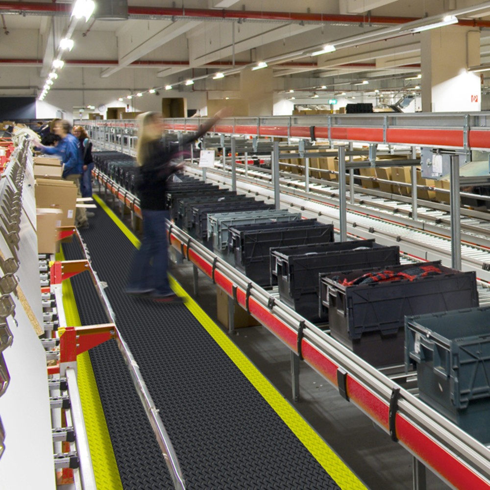 Productafbeelding nr. 3: Vloermat 2-laags, pvc, bxd 600 x 910 mm, zwart/geel