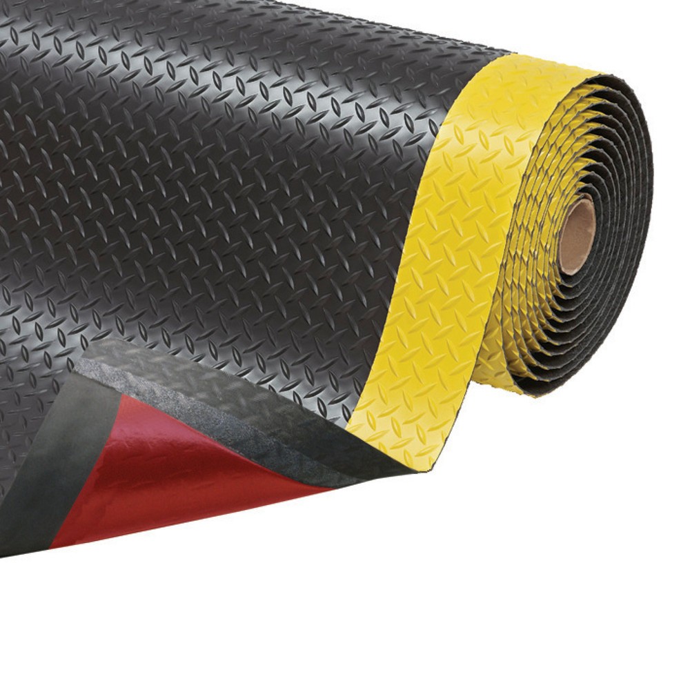 Productafbeelding nr. 2: Vloermat 2-laags, pvc, bxd 600 x 910 mm, zwart/geel