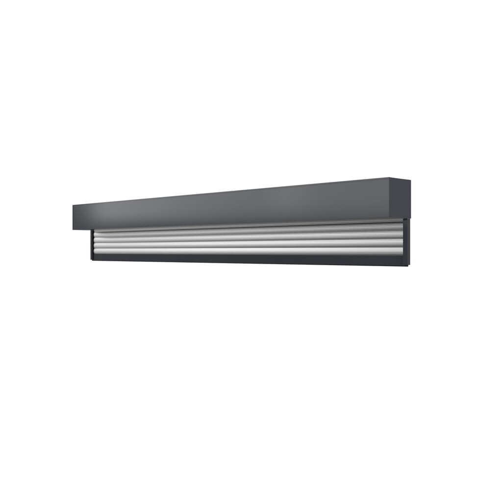 Voorzetrolluik voor winkelwagenoverkapping wsm®, met sleutelschakelaar, aluminium Product afbeelding: Voorzetrolluik voor winkelwagenoverkapping wsm®, met sleutelschakelaar, aluminium