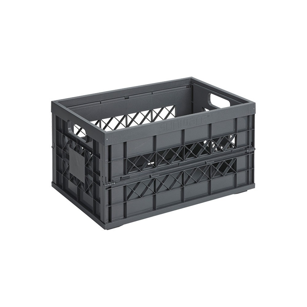 Product afbeelding: Vouwbox helit "the flap line", draagvermogen 30 kg, 45 liter, antraciet