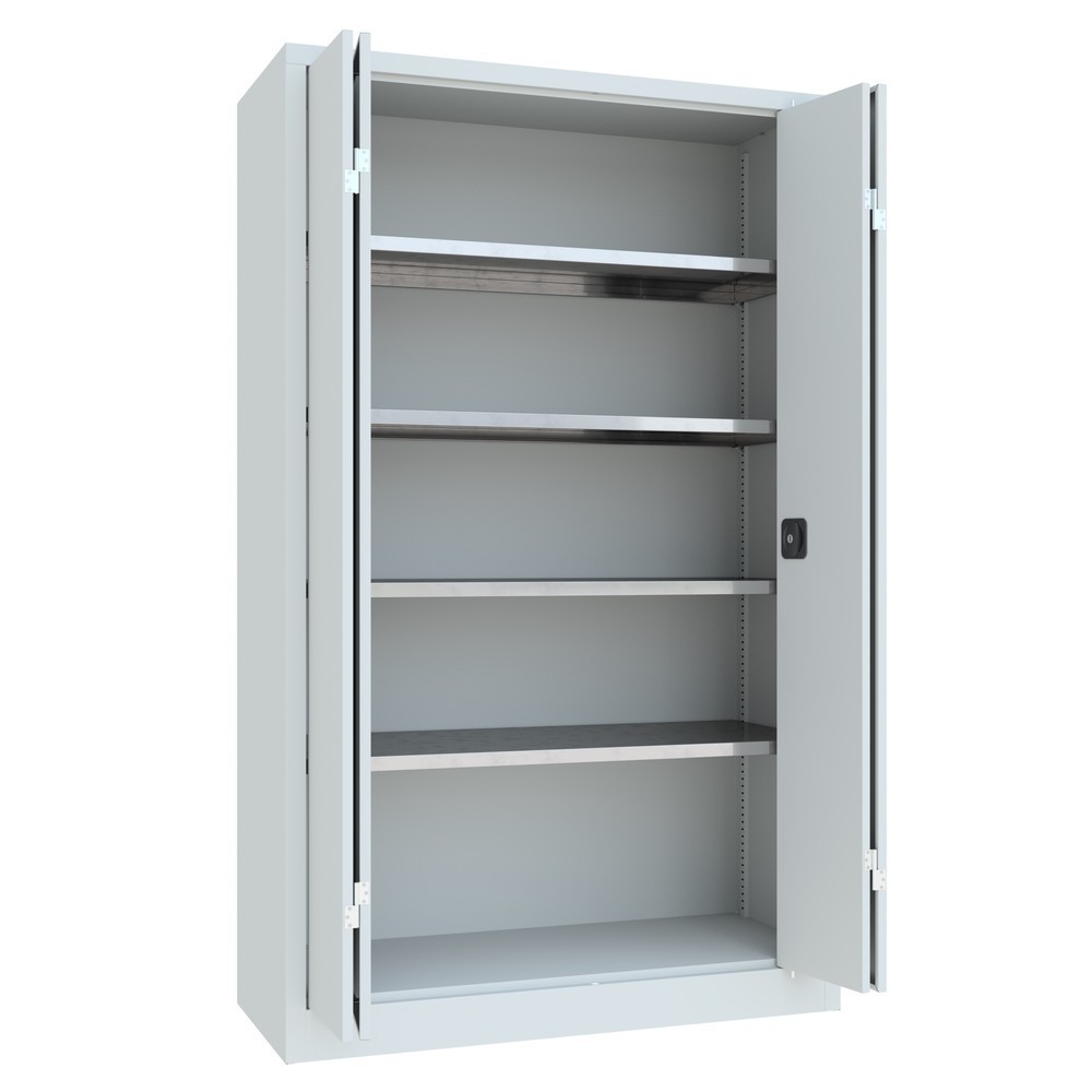 Productafbeelding nr. 10: Vouwdeurkast PAVOY met 4 legborden, hxbxd 1.950 x 1.200 x 500 mm, lichtgrijs, lichtgrijs
