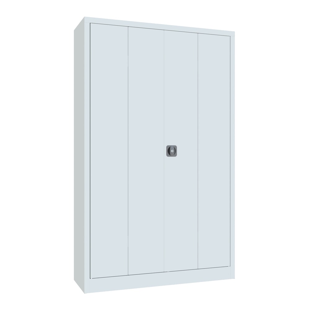 Productafbeelding nr. 1: Vouwdeurkast PAVOY met 4 legborden, hxbxd 1.950 x 1.200 x 400 mm, lichtgrijs, lichtgrijs