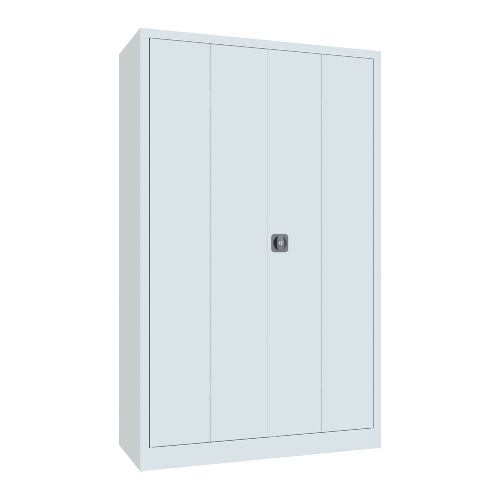 Productafbeelding nr. 1: Vouwdeurkast PAVOY met 4 legborden, hxbxd 1.950 x 1.200 x 500 mm, lichtgrijs, lichtgrijs