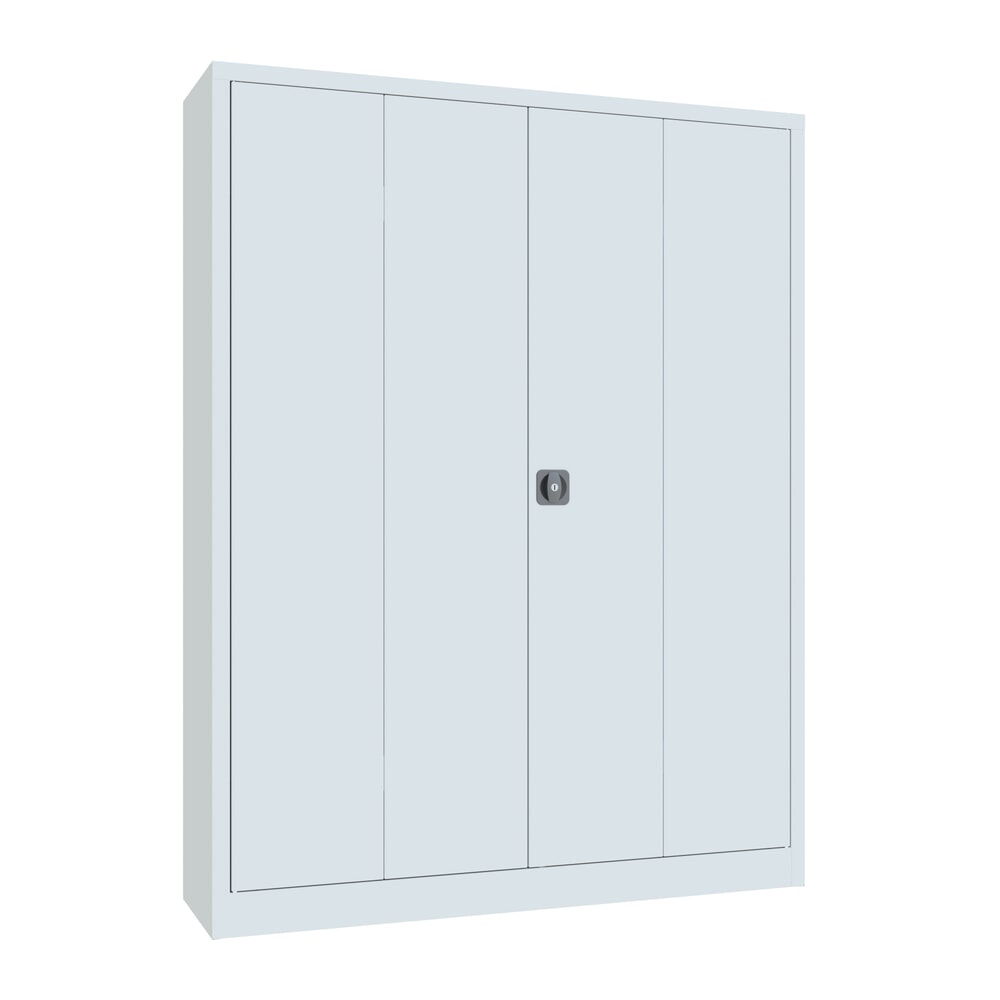 Productafbeelding nr. 1: Vouwdeurkast PAVOY met 4 legborden, hxbxd 1.950 x 1.500 x 400 mm, lichtgrijs, lichtgrijs