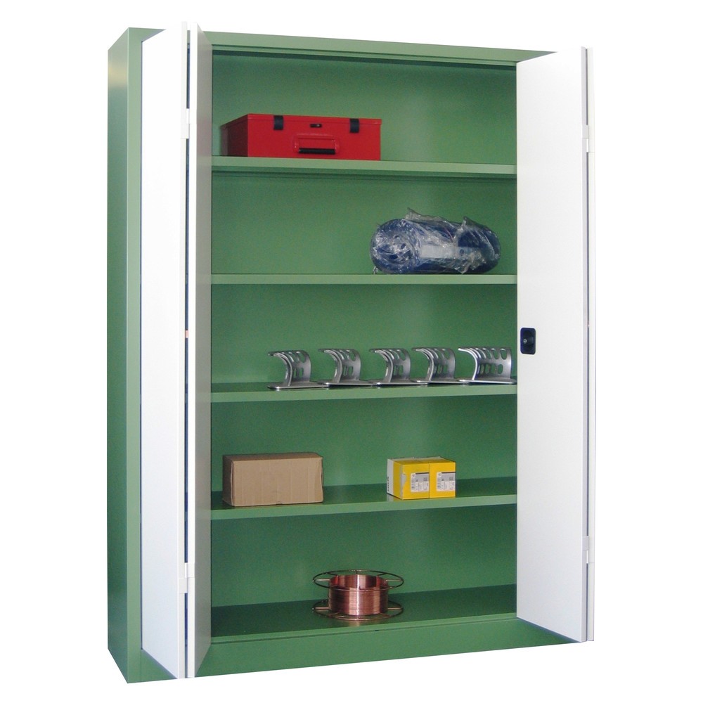 Productafbeelding nr. 7: Vouwdeurkast PAVOY met 4 legborden, hxbxd 1.950 x 1.500 x 600 mm, antracietgrijs, lichtgrijs