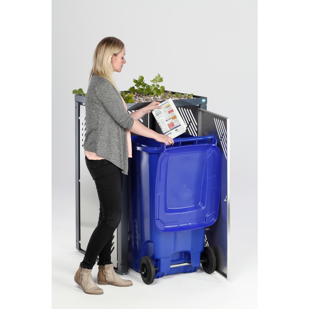 Productafbeelding nr. 2: Vuilnisbakbox VAR®, met plantendeksel, gepoedercoat