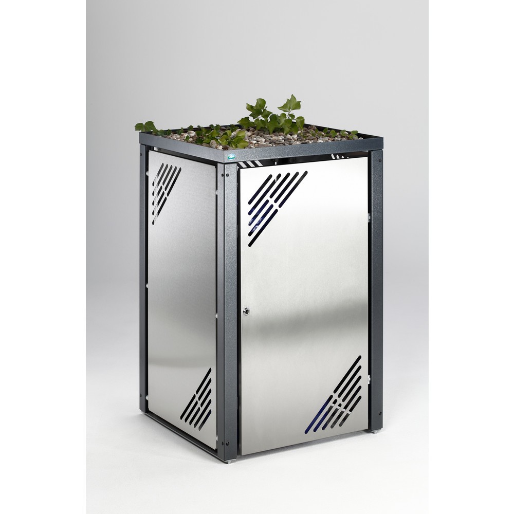 Product afbeelding: Vuilnisbakbox VAR®, met plantendeksel, gepoedercoat