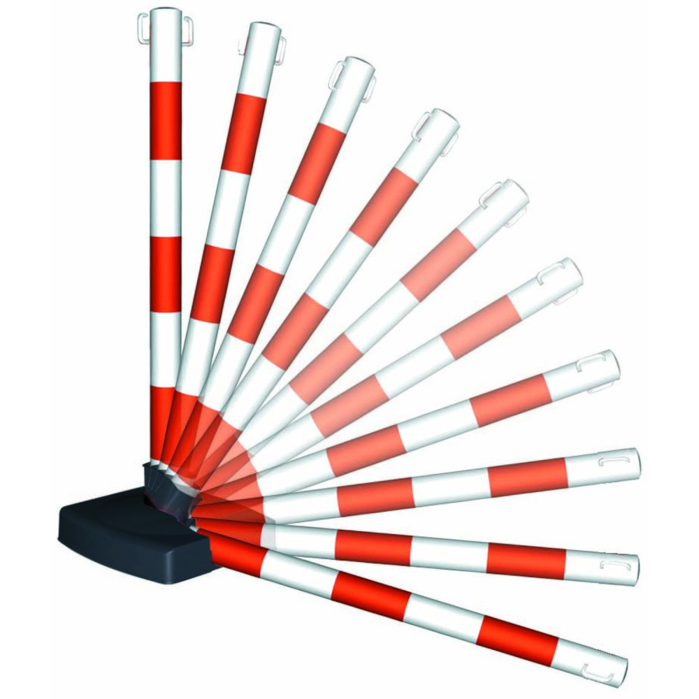 Productafbeelding nr. 2: Waarschuwingsstandaardset met ketting MORAVIA GUARDA-Flex, 4 staanders + 10 m ketting, rood/wit