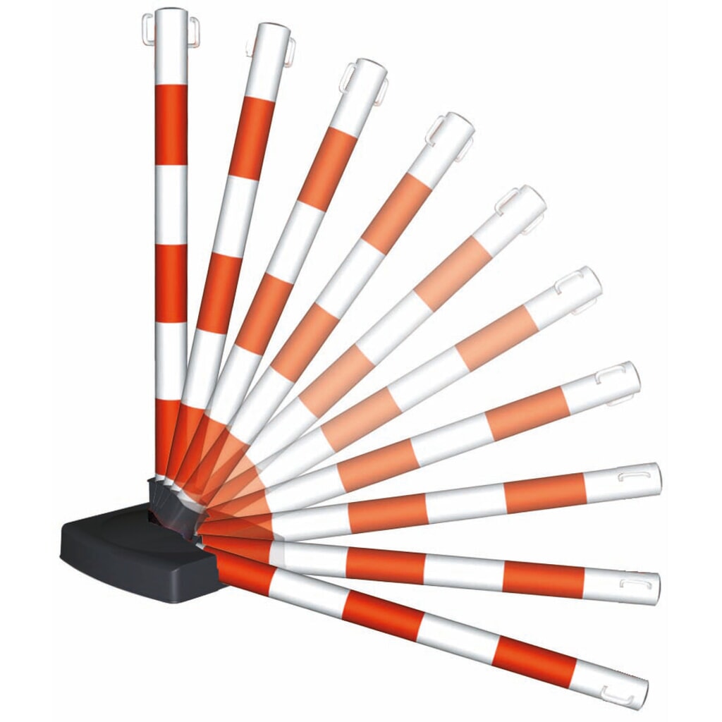 Waarschuwingsstandaardset met ketting MORAVIA GUARDA-Flex, 4 staanders + 10 m ketting, rood/wit Productafbeelding nr. 2: Waarschuwingsstandaardset met ketting MORAVIA GUARDA-Flex, 4 staanders + 10 m ketting, rood/wit