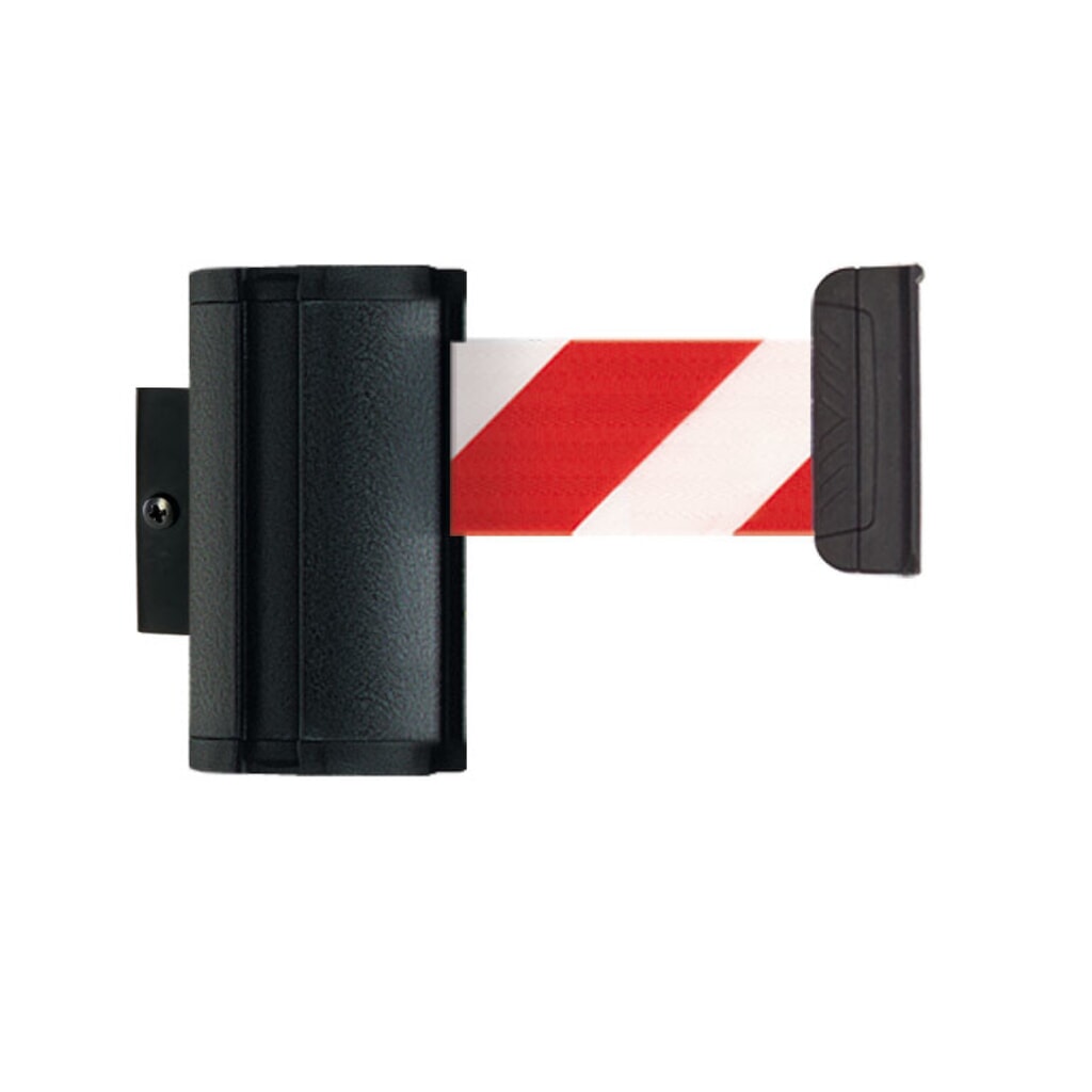 Wandafzetband M om in te haken, lengte 2,3 m, rood/wit diagonaal gestreept Product afbeelding: Wandafzetband M om in te haken, lengte 2,3 m, rood/wit diagonaal gestreept