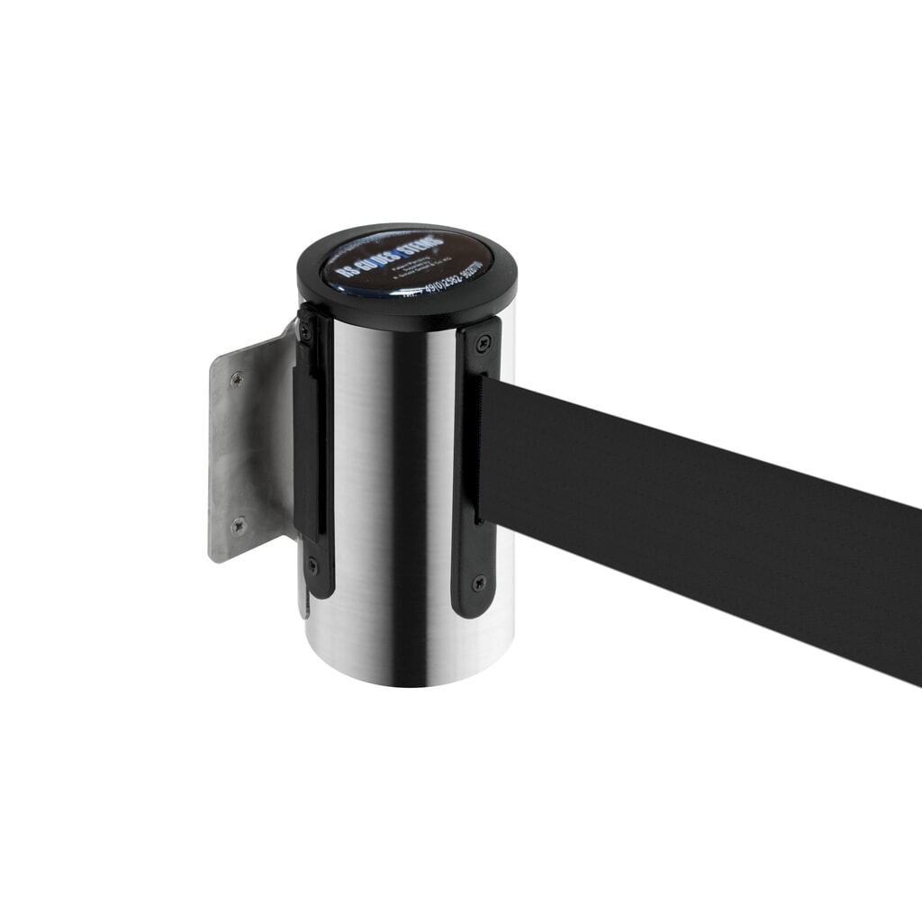Product afbeelding: Wandafzetband RS-GUIDESYSTEMS®, roestvrij staal, uittreklengte 2,3 m, zwart