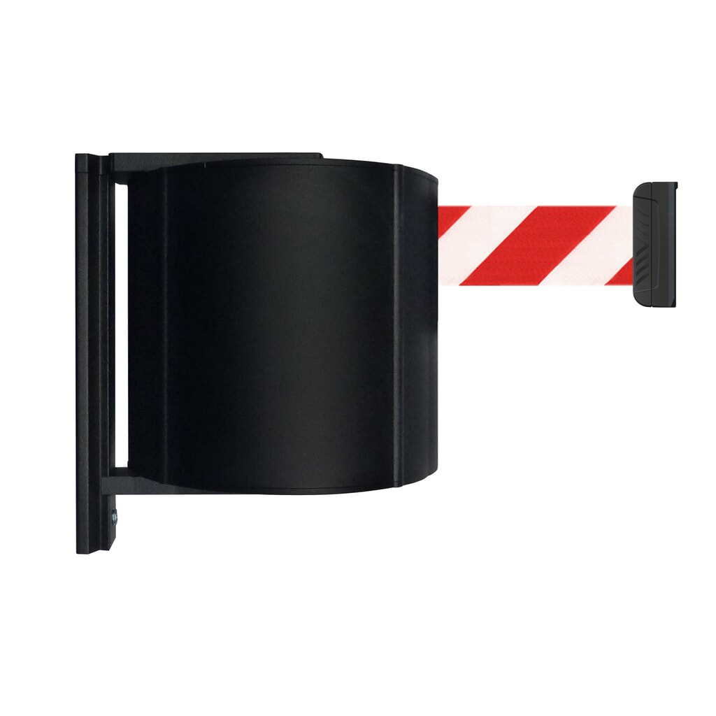 Product afbeelding: Wandafzetband XXXL om in te haken, lengte 10 m, rood/wit diagonaal gestreept