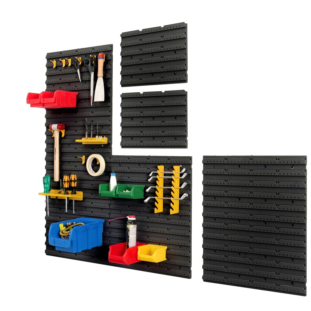Wandbevestigingsplaat voor magazijnbakken Product afbeelding: Wandbevestigingsplaat voor magazijnbakken