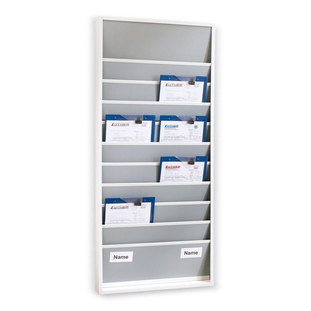 Product afbeelding: Wandbord van robuust PP, smal, hxb 1.285 x 550 mm, met 10 rails