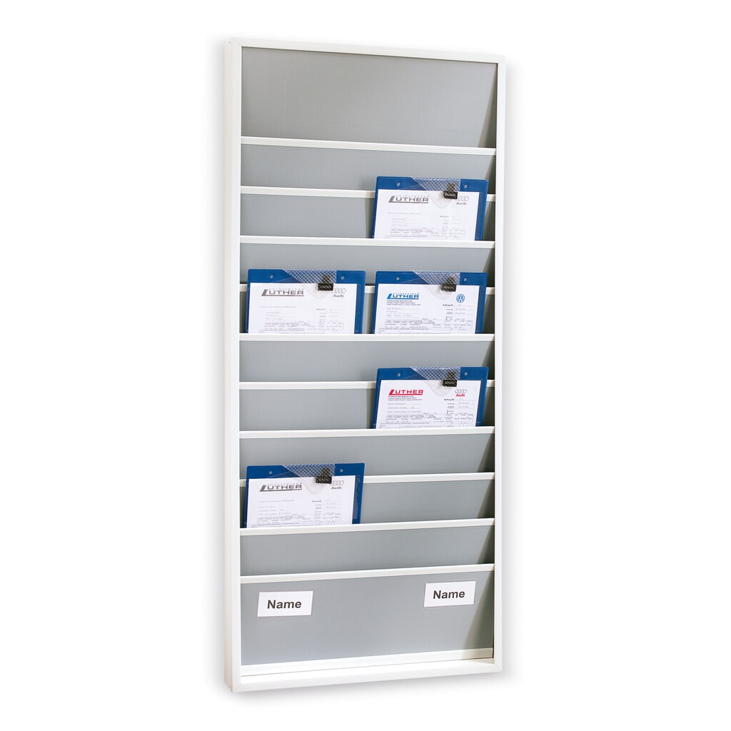 Product afbeelding: Wandbord van robuust PP, smal, hxb 1.765 x 550 mm, met 15 rails