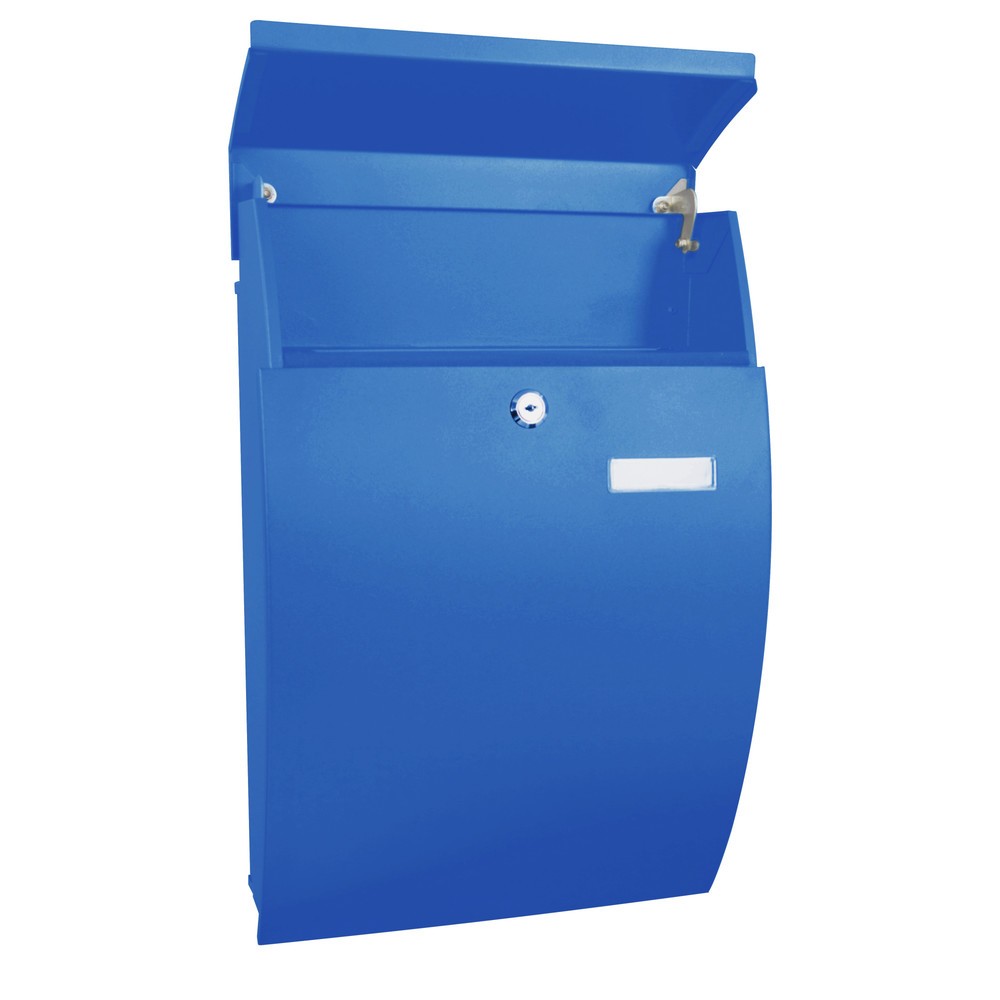 Productafbeelding nr. 2: Wandbrievenbus Geronan, van verzinkt staal, met cilinderslot, blauw