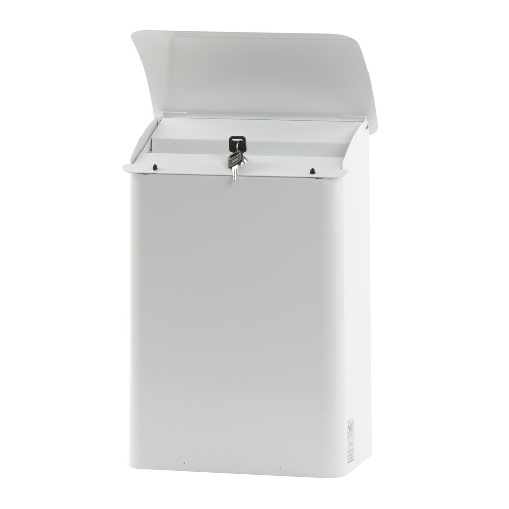 Productafbeelding nr. 2: Wandbrievenbus, lxbxh 180 x 290 x 425 mm, met afsluitbare inwerpopening, wit