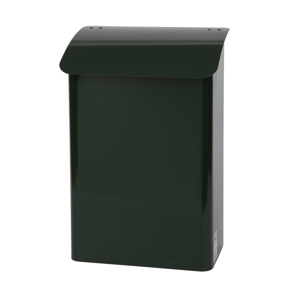Product afbeelding: Wandbrievenbus, lxbxh 180 x 290 x 425 mm, met afsluitbare inwerpopening, groen
