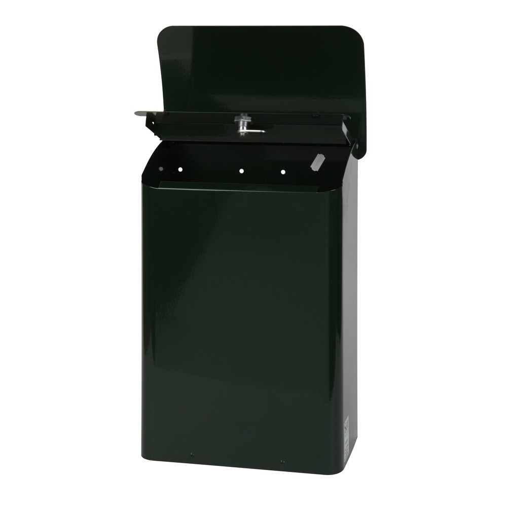 Productafbeelding nr. 3: Wandbrievenbus, lxbxh 180 x 290 x 425 mm, met afsluitbare inwerpopening, groen