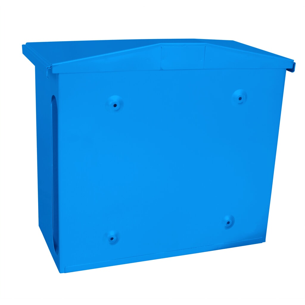 Wandbrievenbus Zamoran, van verzinkt staal, blauw Productafbeelding nr. 3: Wandbrievenbus Zamoran, van verzinkt staal, blauw