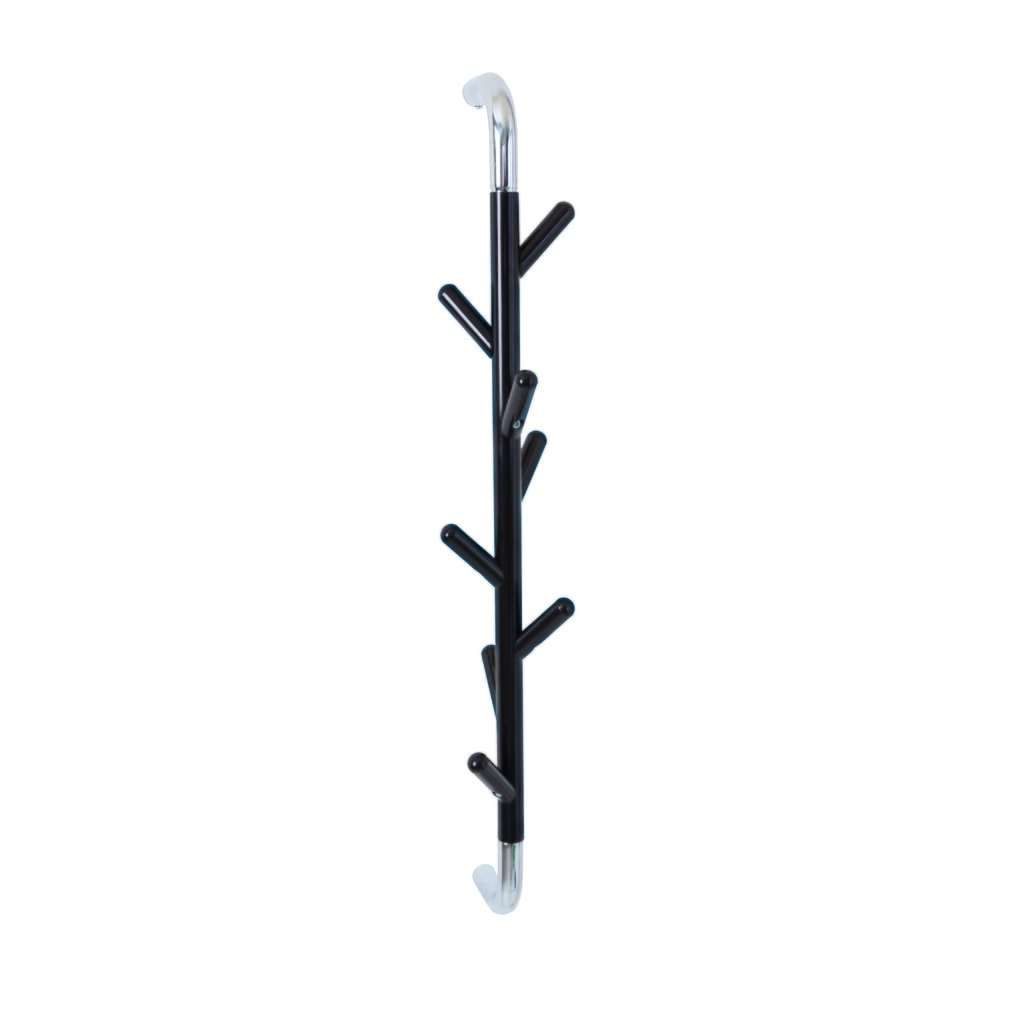 Productafbeelding nr. 1: Wandgarderobe Linair, om vast te schroeven, 8 haken, verchroomd, zwart