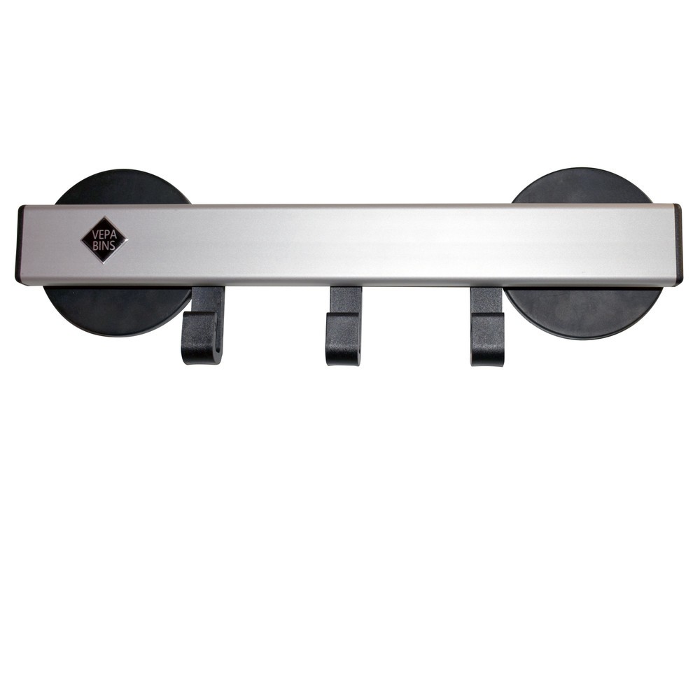 Productafbeelding nr. 2: Wandgarderobe, magnetisch, 3 haken, grijs, zwart