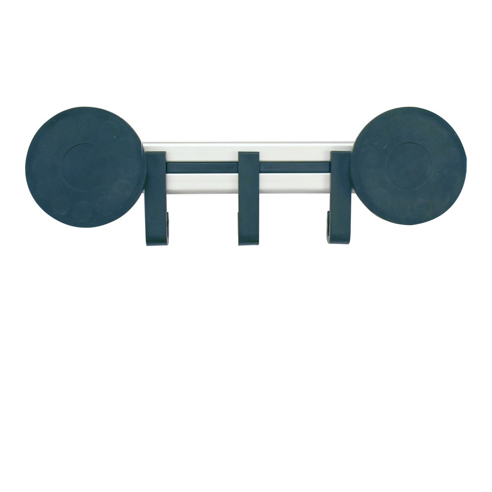 Productafbeelding nr. 3: Wandgarderobe, magnetisch, 3 haken, grijs, zwart