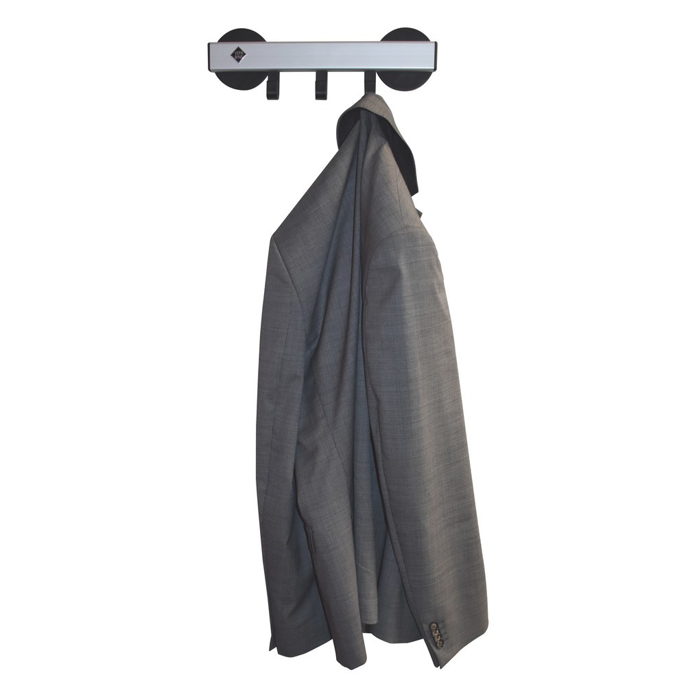 Productafbeelding nr. 5: Wandgarderobe, magnetisch, 3 haken, grijs, zwart