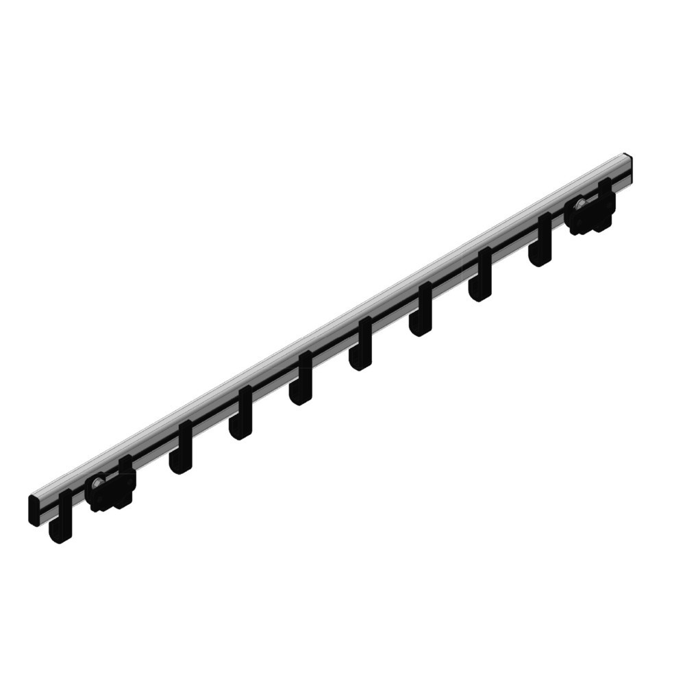 Productafbeelding nr. 5: Wandgarderobe, om vast te schroeven, 10 haken, grijs, zwart