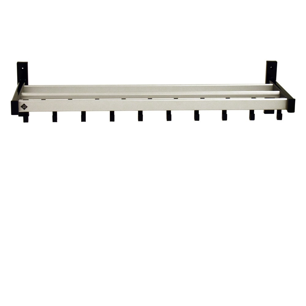 Productafbeelding nr. 2: Wandgarderobe, om vast te schroeven, 19 haken, grijs, zwart