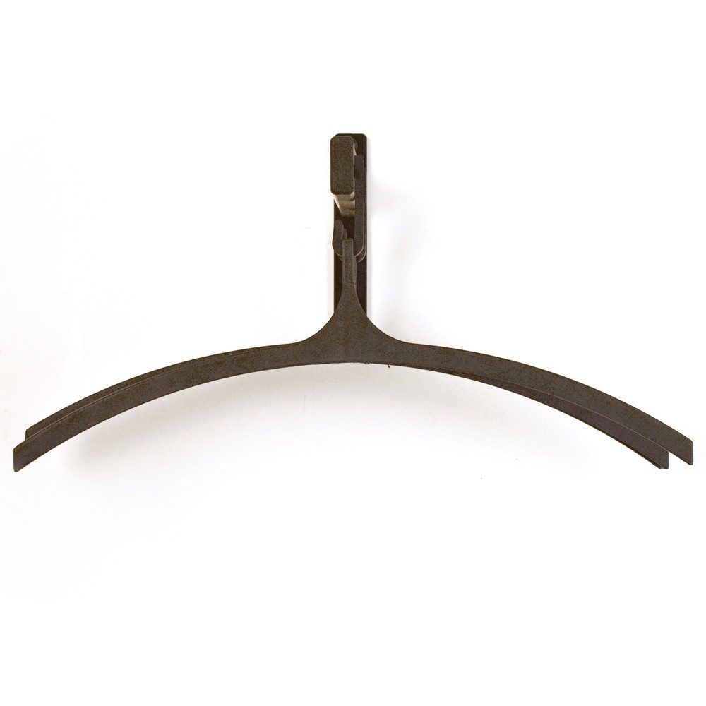 Productafbeelding nr. 2: Wandgarderobe, om vast te schroeven, 2 haken, inclusief 2 kleerhangers, grijs, zwart