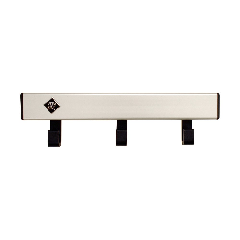 Product afbeelding: Wandgarderobe, om vast te schroeven, 3 haken, grijs, zwart