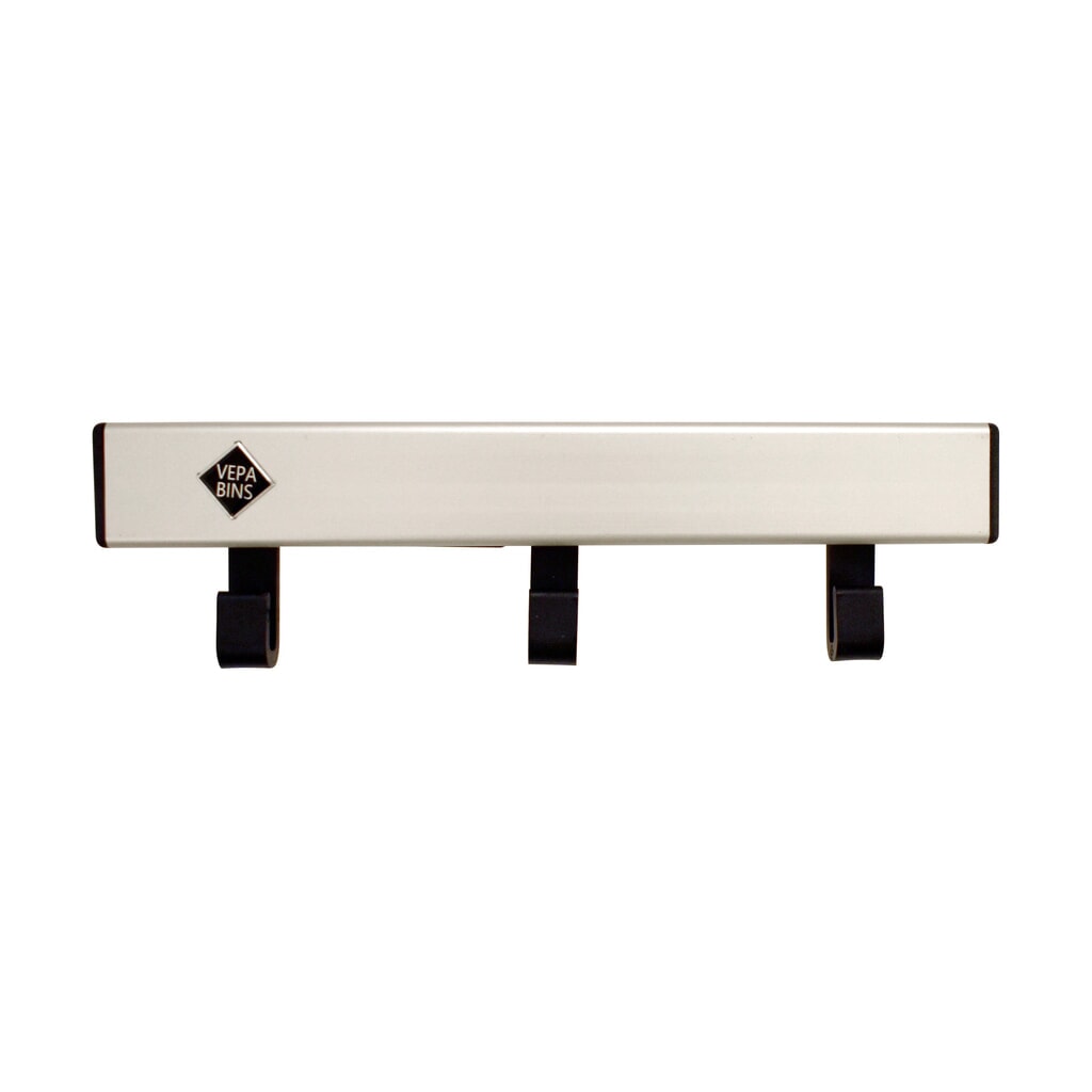 Wandgarderobe, om vast te schroeven, 3 haken, grijs, zwart Product afbeelding: Wandgarderobe, om vast te schroeven, 3 haken, grijs, zwart