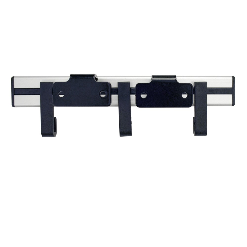 Productafbeelding nr. 2: Wandgarderobe, om vast te schroeven, 3 haken, grijs, zwart