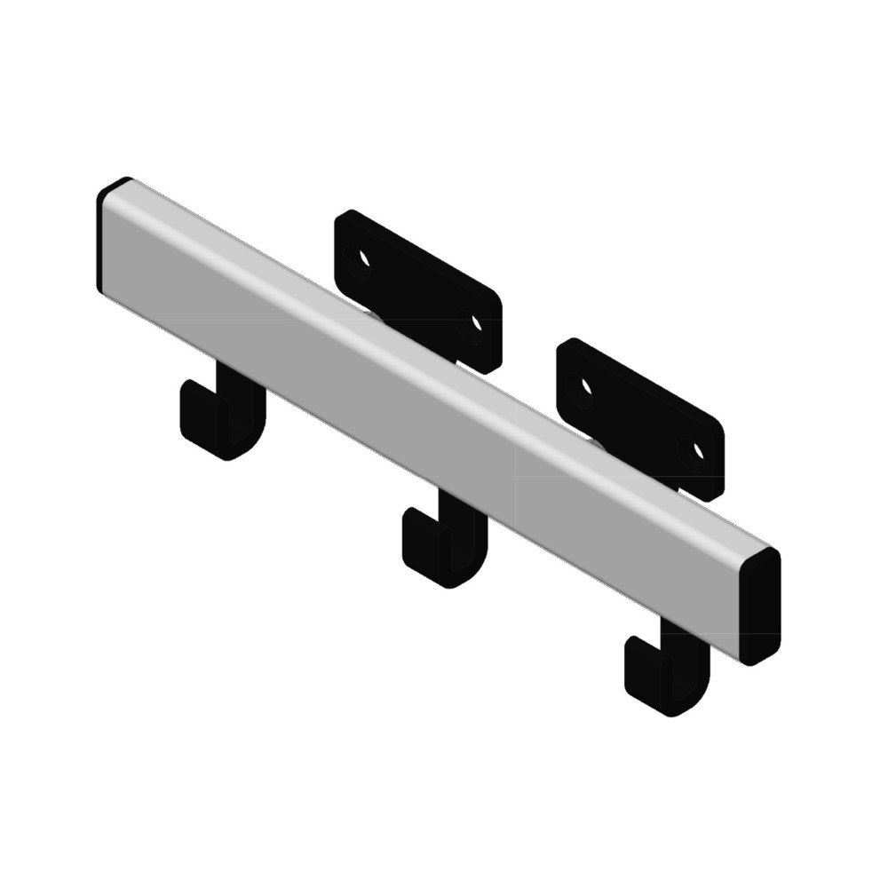 Productafbeelding nr. 4: Wandgarderobe, om vast te schroeven, 3 haken, grijs, zwart
